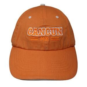 Cancun Mx Strapback Baseball Cap Orange One Size Adjustable 6 Panel Caps Handy